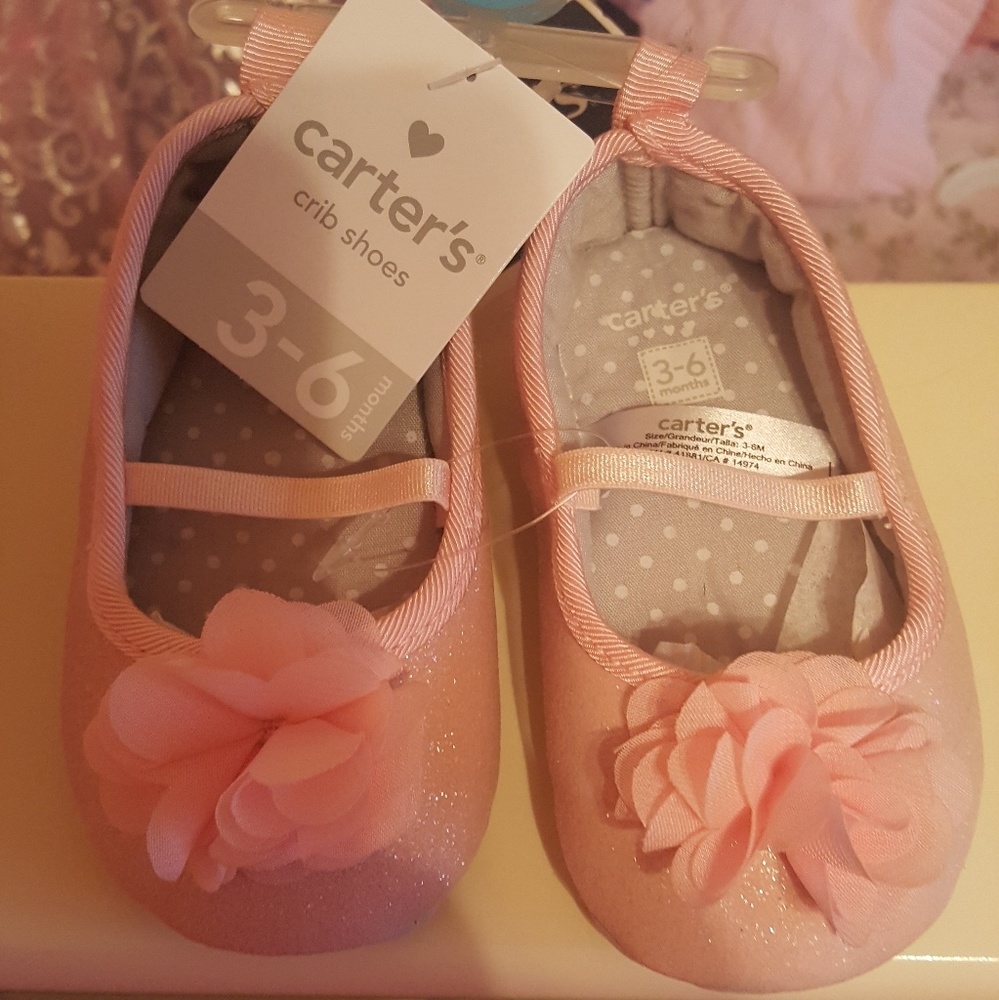 Pink Baby girl 3 to 6 month ballerina shoes